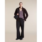 Tricou Merino Icebreaker 150 Tech Lite V Neck - gri Grey Plum