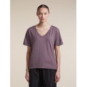 Tricou Merino Icebreaker 150 Tech Lite V Neck - gri Grey Plum