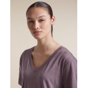 Tricou Merino Icebreaker 150 Tech Lite V Neck - gri Grey Plum