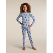 Bluza de corp Merino Icebreaker 200 Oasis Bear Tour - albastru Zinc/Aop