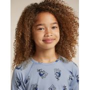 Bluza de corp Merino Icebreaker 200 Oasis Bear Tour - albastru Zinc/Aop