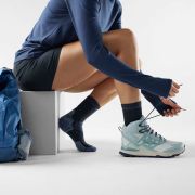 Șosete hiking Smartwool Hike Mid Crew - gri Charcoal, amortizare țintită