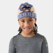 Căciulă Merino copii Smartwool Reversible Art Beanie - Nightfall Blue