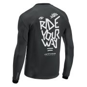 Tricou ciclism Northwave Sharp lung L negru/alb