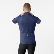 Jachetă ciclism iarnă Castelli Salto 2 - albastru belgian | windproof