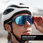 Ochelari de soare electro fotocromatici React Swiss REV SKY - lentila albastra si rama neagra - masura M - produs DEMO