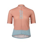 Tricou ciclism șosea POC Essential Road Logo Jersey W - Rock Salt/Mineral Blue