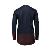Tricou ciclism MTB POC MTB Pure LS Jersey W - Turmaline Navy/Axinite Brown