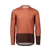 Tricou ciclism MTB POC MTB Pure LS Jersey - Himalayan Salt/Axinite Brown