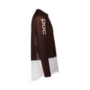 Tricou ciclism MTB POC MTB Pure LS Jersey - Axinite Brown/Hydrogen White