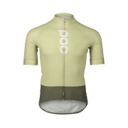 Tricou ciclism șosea POC Essential Road Logo Jersey - Prehnite Green/Epidote Green