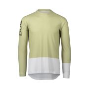 Tricou ciclism MTB POC MTB Pure LS Jersey - Prehnite Green/Hydrogen White