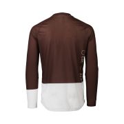 Tricou ciclism MTB POC MTB Pure LS Jersey - Axinite Brown/Hydrogen White
