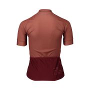 Tricou ciclism șosea POC Essential Road Logo Jersey W - Himalayan Salt/Garnet Red