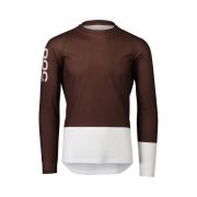 Tricou ciclism MTB POC MTB Pure LS Jersey - Axinite Brown/Hydrogen White