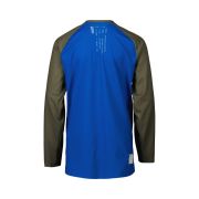 Tricou ciclism copii POC Essential MTB LS Jersey - Natrium Blue / Epidote Green