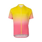 Tricou ciclism copii POC XC Jersey - Gradient Aventurine Yellow / Actnium Pink