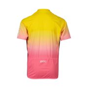 Tricou ciclism copii POC XC Jersey - Gradient Aventurine Yellow / Actnium Pink