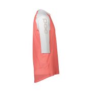 Tricou ciclism MTB POC MTB Pure 3/4 Jersey - Ammolite Coral/Hydrogen White