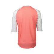 Tricou ciclism MTB POC MTB Pure 3/4 Jersey - Ammolite Coral/Hydrogen White