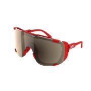 Ochelari ciclism POC Devour Ultra - Prismane Red/Clarity Trail/Partly Sunny Silver