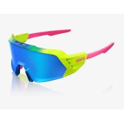 Ochelari ciclism 100% Korbin X - Satin Neon / Blue Multilayer Mirror