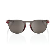 Ochelari de soare 100% Legere Round - Soft Tact Crimson / HiPER Silver Mirror Lens