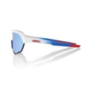 Ochelari ciclism 100% S2 - Total Energies Team Matte White / Metallic Blue / HiPER Blue Multilayer Mirror Lens