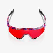 Ochelari ciclism 100% Speedcraft FDJ - Gloss Translucent Red/Blue / HiPER Fire Red Mirror Lens