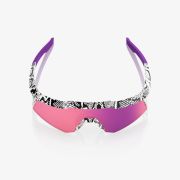 Ochelari ciclism 100% Speedcraft XS LE Elly 3 - Gloss White / HiPER Dark Purple Mirror Lens