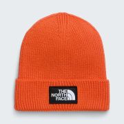Căciulă The North Face Logo Box Cuffed - portocaliu Orange | material 100% reciclat
