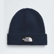 Căciulă The North Face Logo Box Cuffed - bleumarin Summit Navy | material 100% reciclat