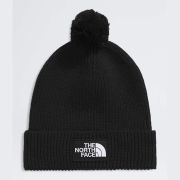 Căciulă cu pompon The North Face Logo Box Pom - negru Black | pompon detașabil