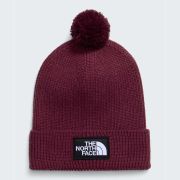 Căciulă cu pompon The North Face Logo Box Pom - bordo Burgundy Crush | pompon detașabil