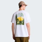 Tricou The North Face Pitch A Tent Relaxed pentru bărbați - alb White | bumbac 100%