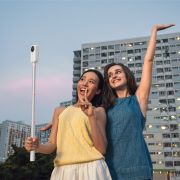Bat de selfie Insta360 114cm Invisible Selfie Stick (model nou) - alb Satin White