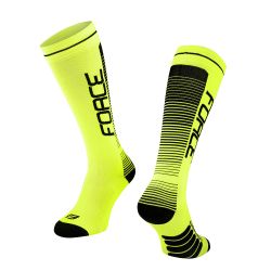 Sosete Force F Compress, galben fluo/negru XXS-XS (33-35)