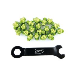 Pini pedale CONTEC R-pins Select- verde 20buc - incl. cheie