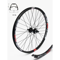Roata CROSSER X6 36H 26 Fata QR Disc capsata Negru