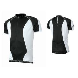 Tricou ciclism Force T12 negru/alb M