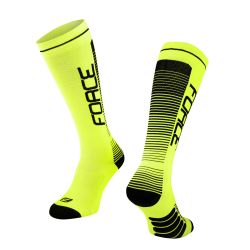 Sosete lungi Force Compress, negru/fluo, S-M (36-41)