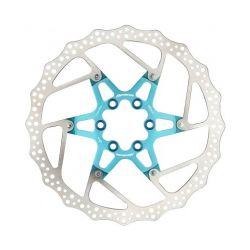 Disc frana Reverse Discrotor 180mm aluminiu/otel albastru deschis