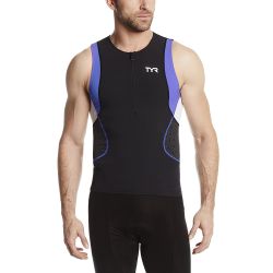 Men Competitor Singlet TYR negru-albastru