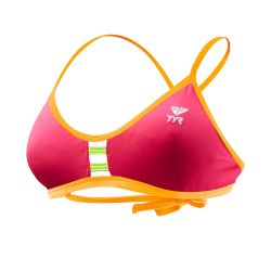 TYR Solid Pacific Tieback Top roz-portocaliu