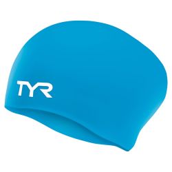 TYR - casca inot silicon par lung - Long Hair Silicon Cap - albastru
