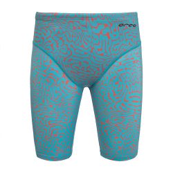 Orca - costum inot pentru barbati tip jammer - albastru deschis portocaliu