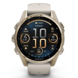 Garmin fenix 8 AMOLED Sapphire 43mm - smartwatch premium GPS soft gold Titanium