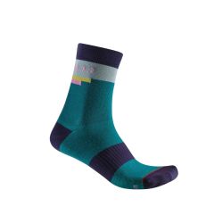 Castelli - sosete ciclism - Velocissima 2 Thermal - turcoaz |bleumarin | gri - S/M - 35-38