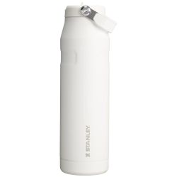 Stanley - termos tip sticla cu pai - Iceflow Flip Straw Lid - alb - 1.06 L