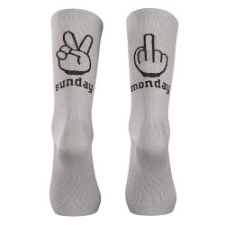 Northwave - sosete ciclism - Sunday Monday Sock - Light Grey | Forest Green